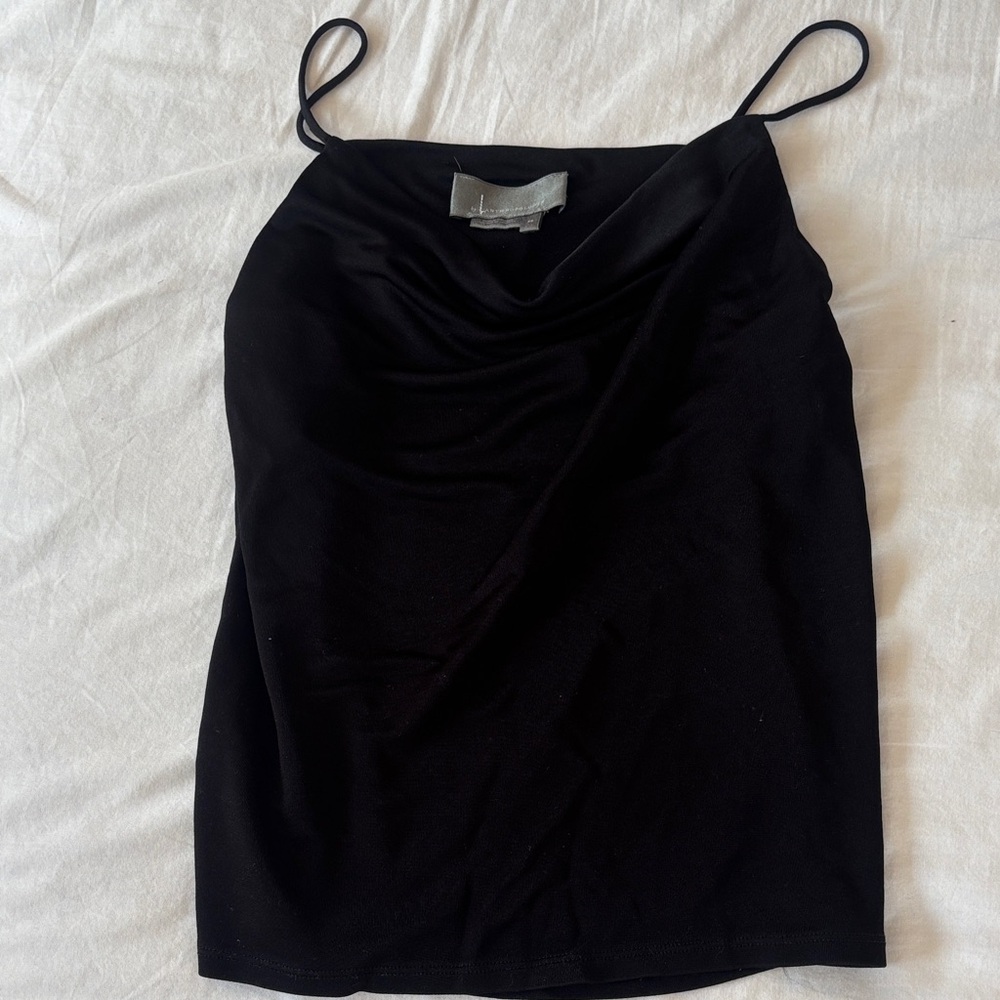 Anthropologie Black scoop neck  Top